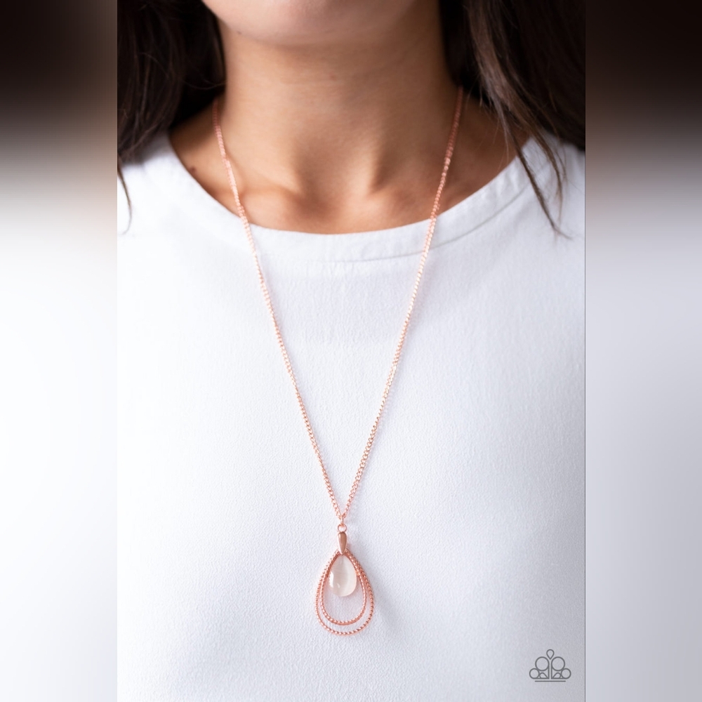 Teardrop Tranquility Copper Necklace